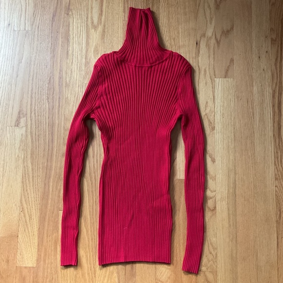 Red ribbed turtleneck ⭐️ XL ⭐️ Love By Design - Picture 4 of 5